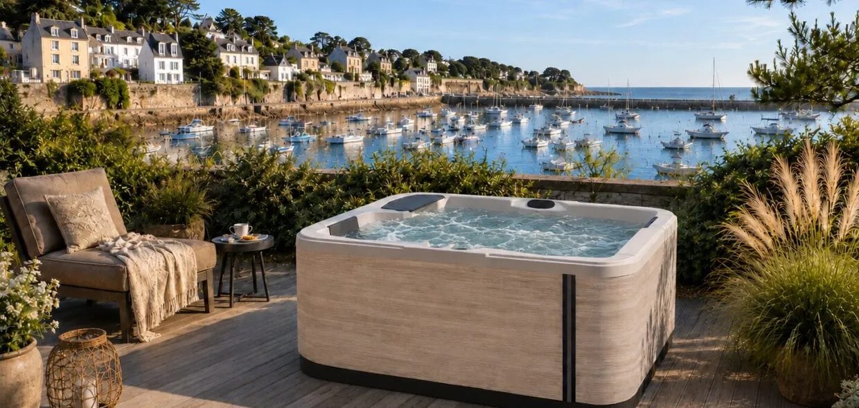 Spa Pornic Cosy terrasse ensoleillée avec vue dur le port