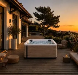Spa Biarritz terrasse coucher de soleil