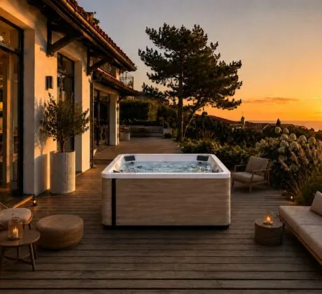 Spa Biarritz terrasse coucher de soleil