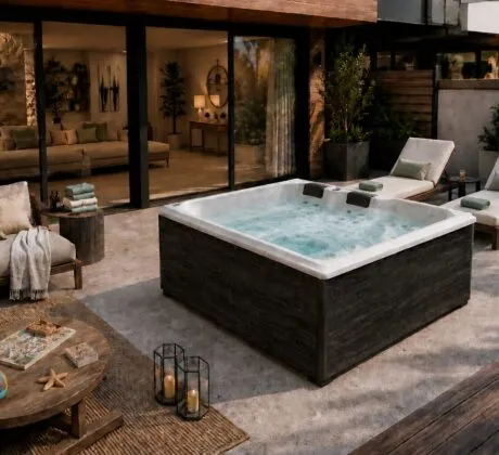 Spa Honfleur sur la terrasse d'une maison de ville moderne