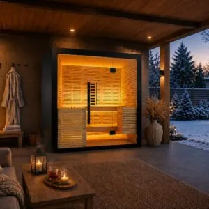 sauna stockholm ambiance hivernal cosy et chaleureuse